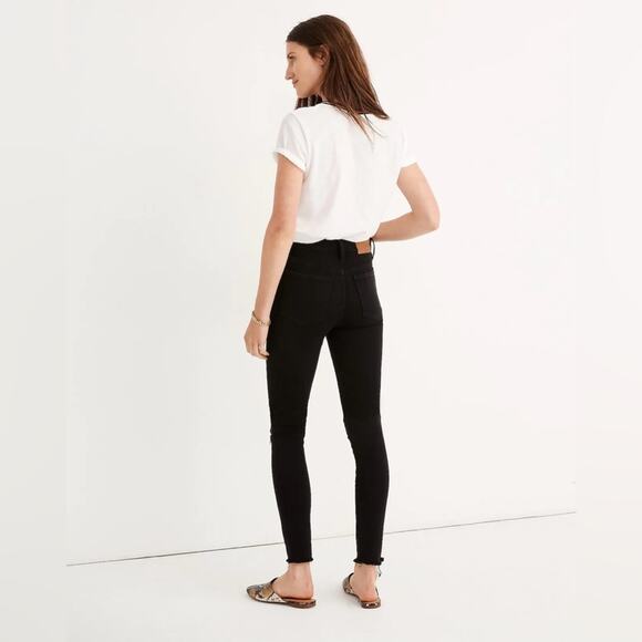 Madewell 10” High-Rise Roadtripper Jeggings: Button-Front Edition Black Size 28 - Picture 3 of 12